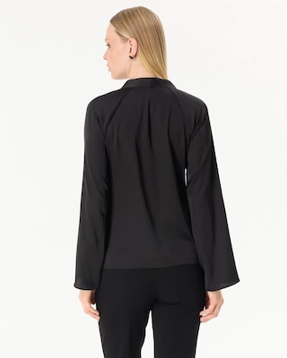 Raglan Sleeve Satin Shirt click to view larger image.