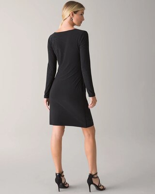 Petite Matte Jersey Pleated Shoulder Dress