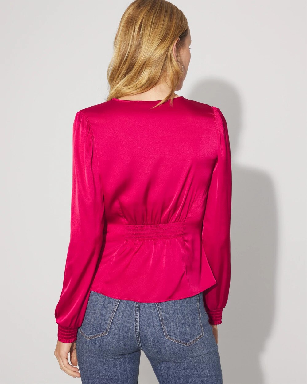 Ruched Front Satin Blouse - image 4
