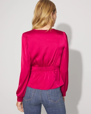 Ruched Front Satin Blouse click to view larger image.