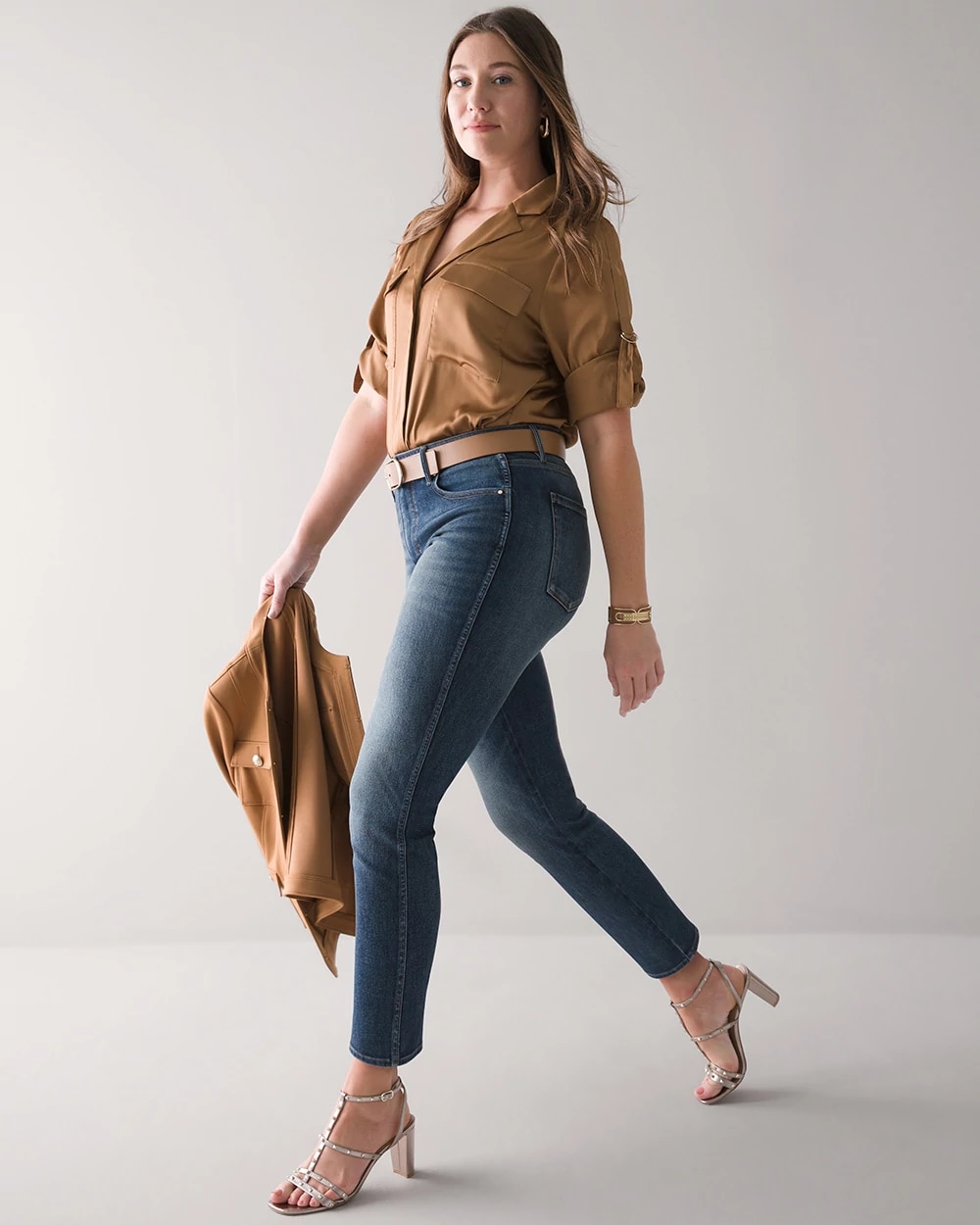 High-Rise Sculpt Straight Jeans