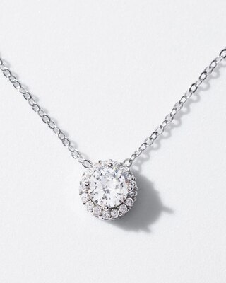 CZ Round Drop Necklace