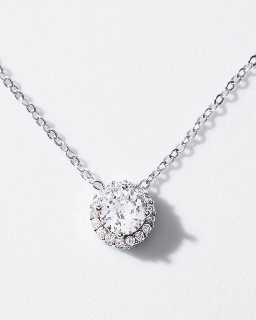 CZ Round Drop Necklace