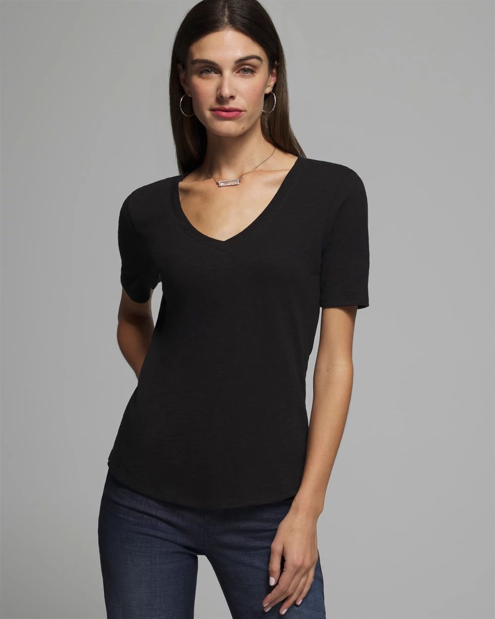 Outlet WHBM V-Neck Foundation Tee
