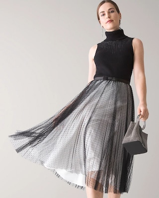 Dotted Tulle Evening Skirt