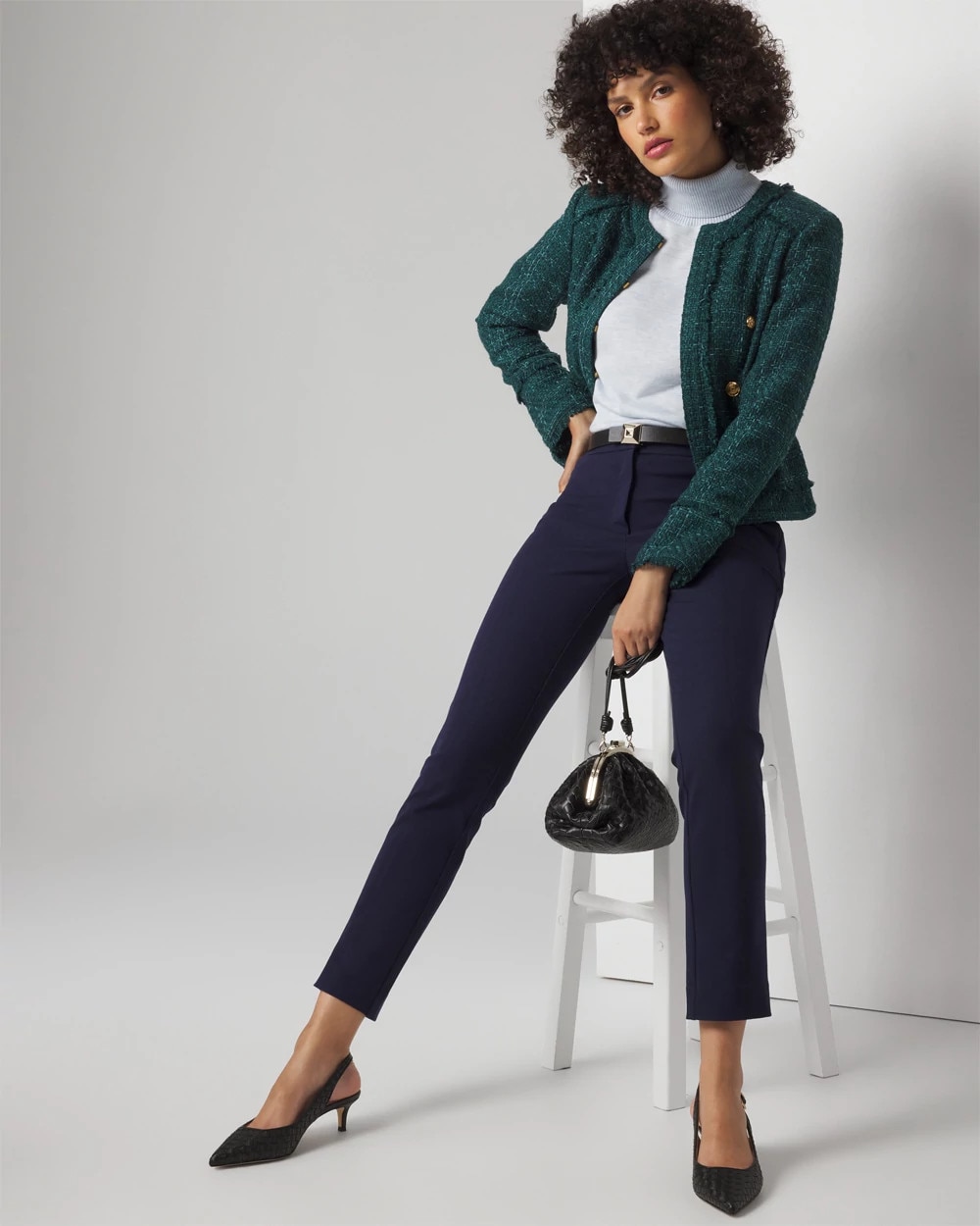 Petite Mid-Rise Stovepipe Pants