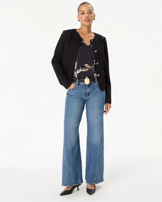 Petite High-Rise Wide Leg Jeans click to view larger image.