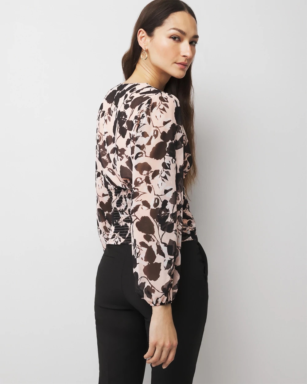 Tie-Waist Chiffon Blouse