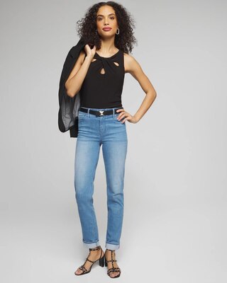 Outlet WHBM Sleeveless Keyhole Cutout Top