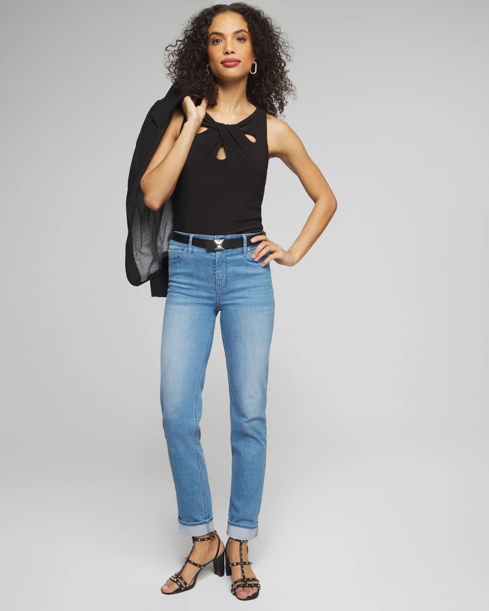 Outlet WHBM Sleeveless Keyhole Cutout Top