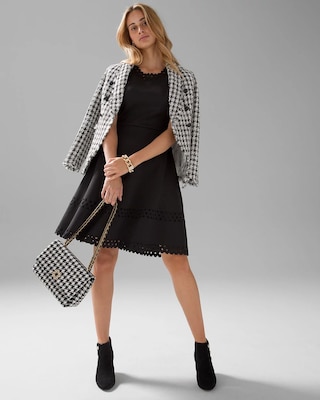 Black Cutout Scuba Knit Dress