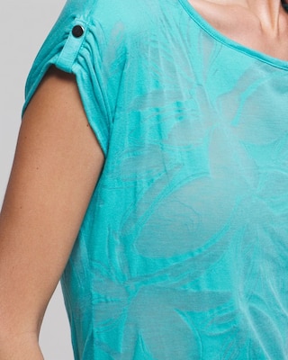 Outlet WHBM Tropical Burnout Tee