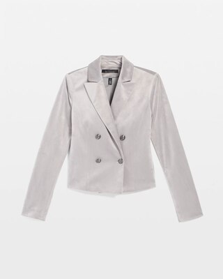 Cropped Velvet Blazer click to view larger image.