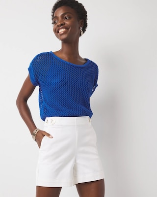 Extra High-Rise Novelty Waist Denim Short