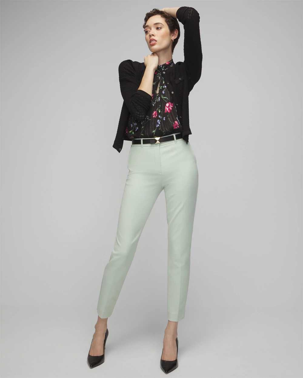 WHBM® Elle Slim Ankle Lightweight Comfort Stretch Pant click to view larger image.