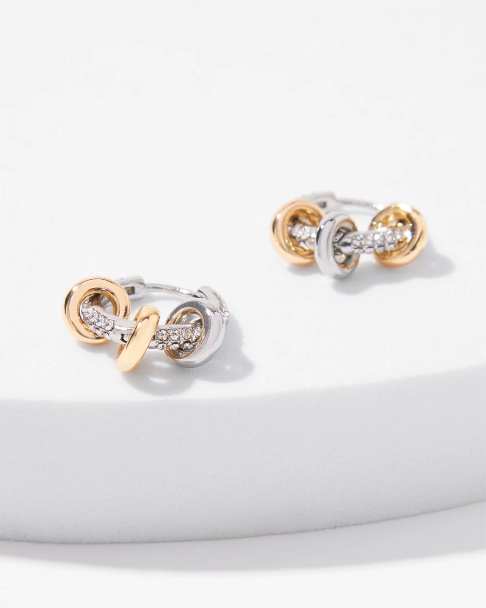Convertible Crystal Huggie Earrings