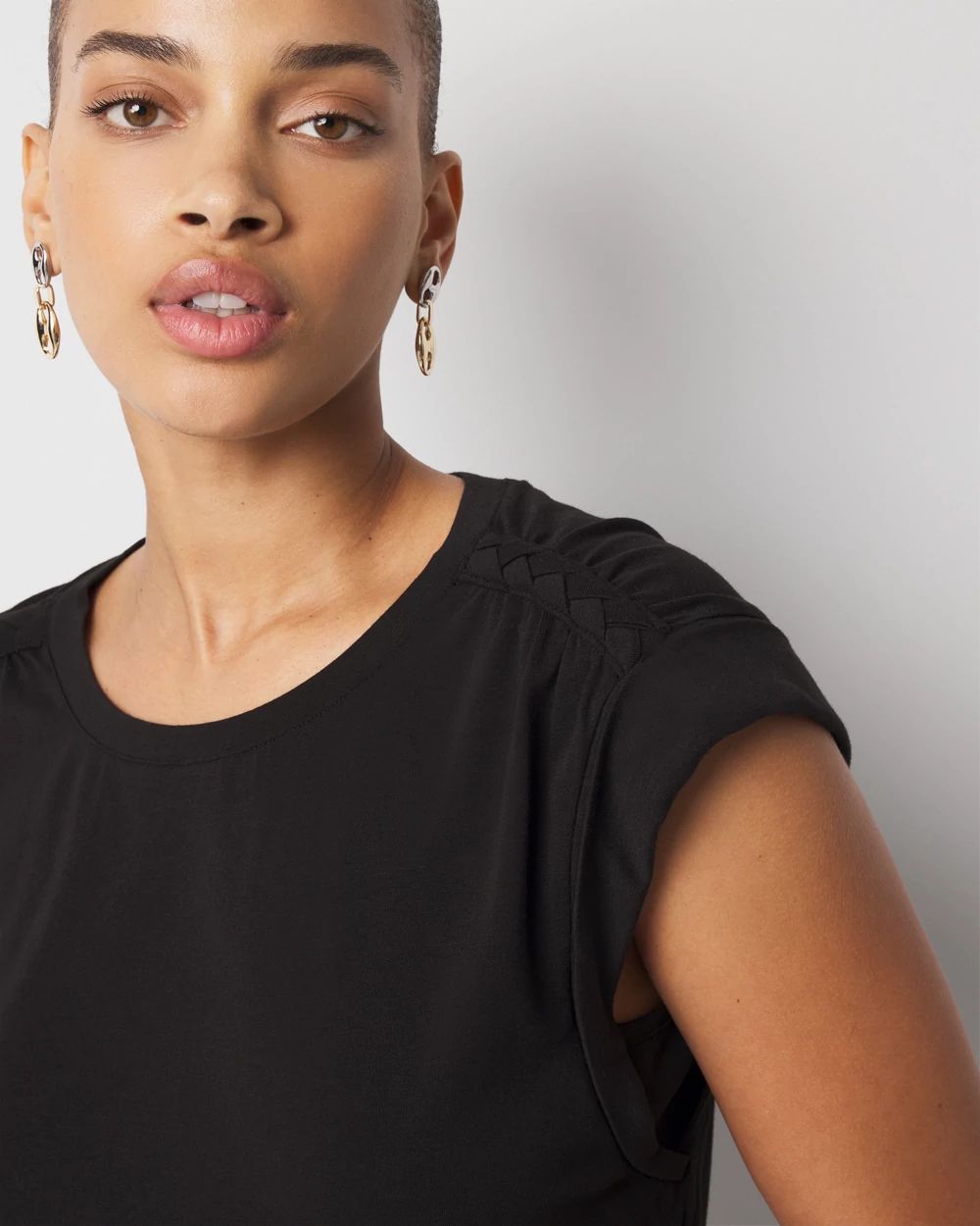 Braided Shoulder Tee