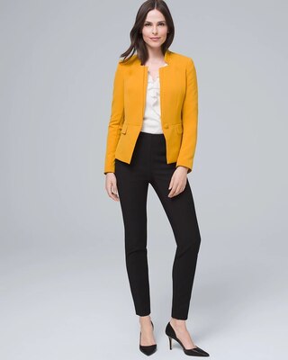 Comfort Stretch Flat-Front Skinny Ankle Pants