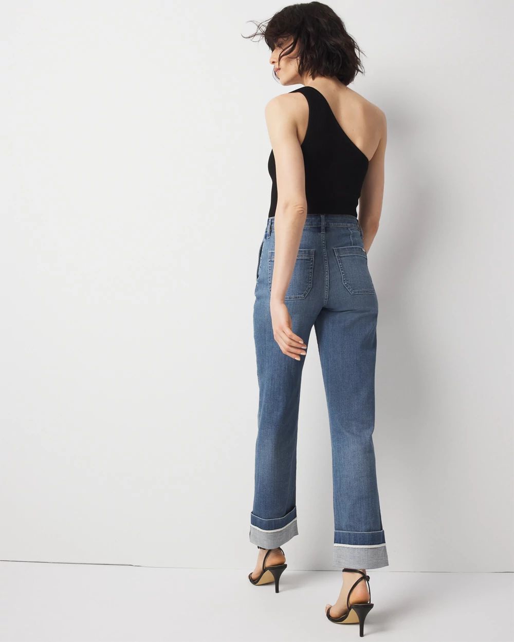 Petite Extra High-Rise Cuffed Relaxed Straight Jean