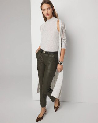 Cable Stitch Mockneck Sweater Tank click to view larger image.