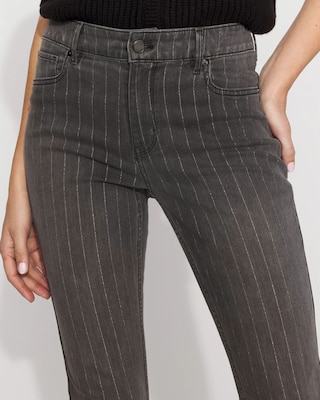 Lurex Pinstripe Mid-Rise Skinny Jean click to view larger image.
