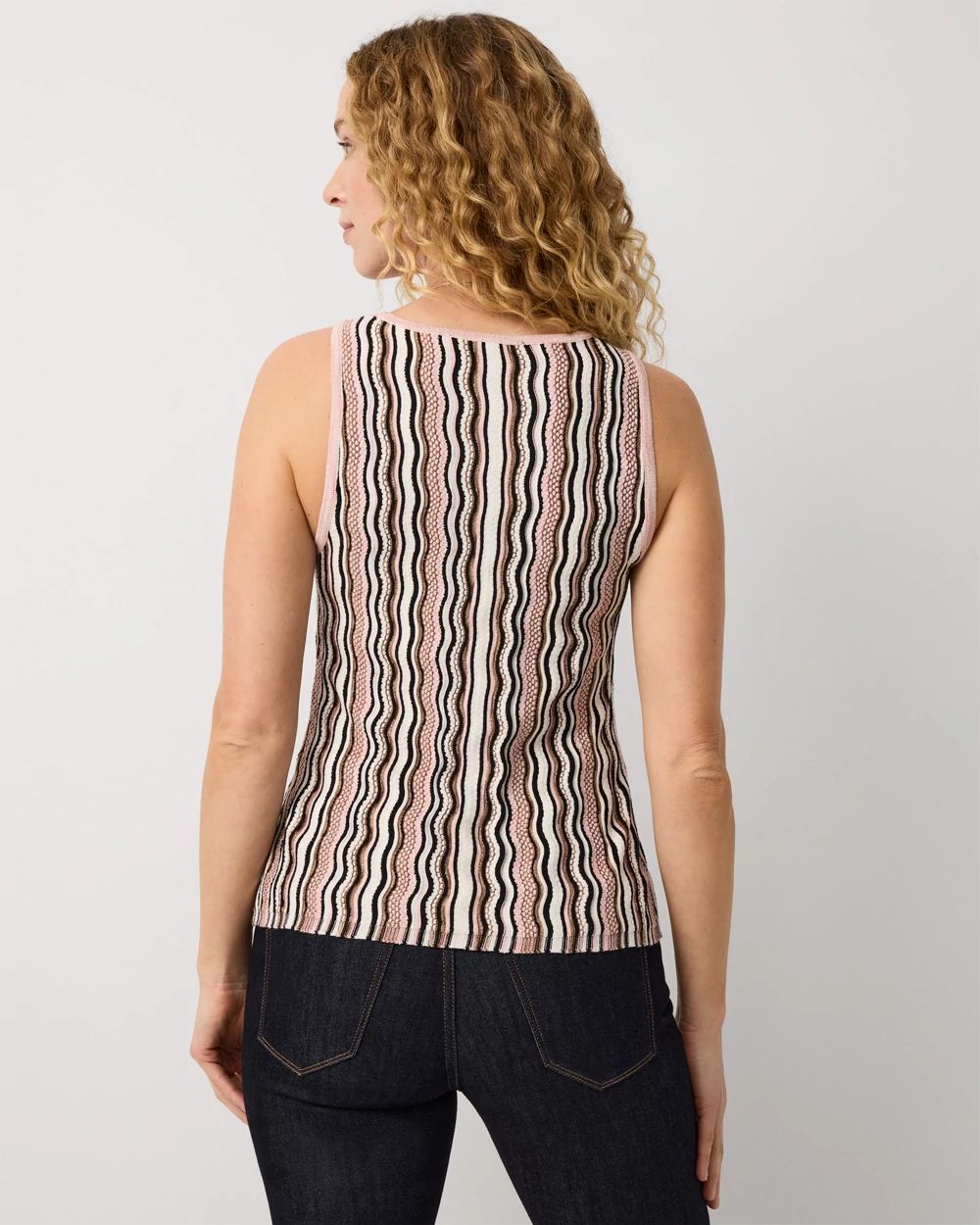 Metallic Stitch Sweater Tank click to view larger image.