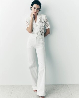 High-Rise Novelty Chain Trouser Jean click to view larger image.