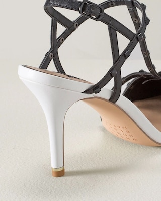 Strappy Studded Mid Heel Pump click to view larger image.