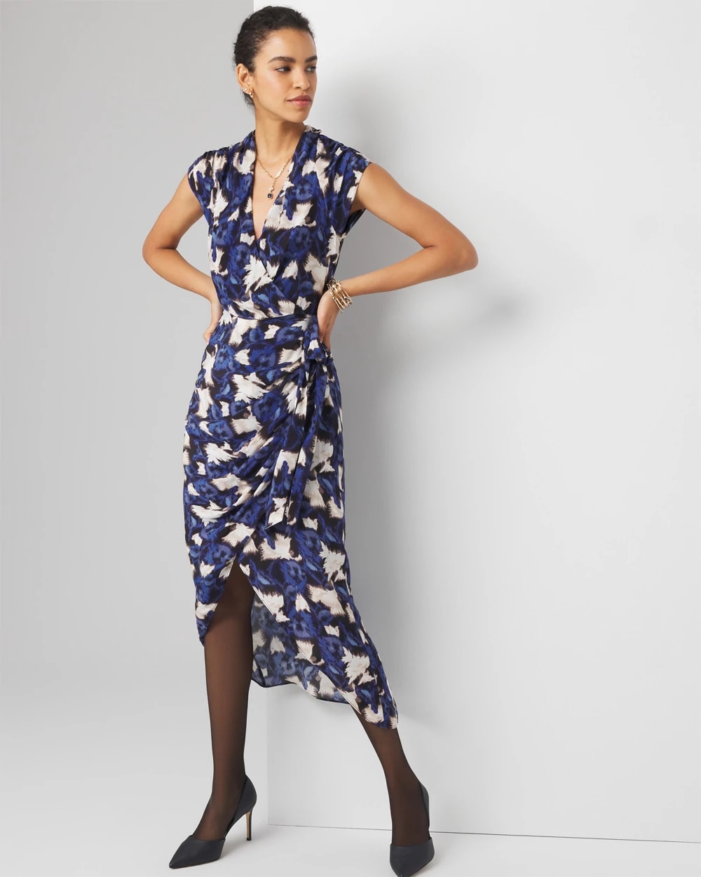 Draped Midi Dress