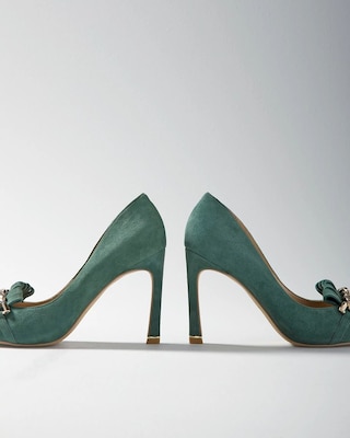 Suede Fringe High-Heel Pump