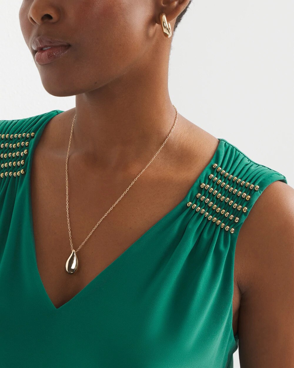 Beaded Matte Jersey Tank - image 3