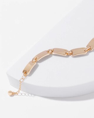 Gold Pave Metal Link Bracelet