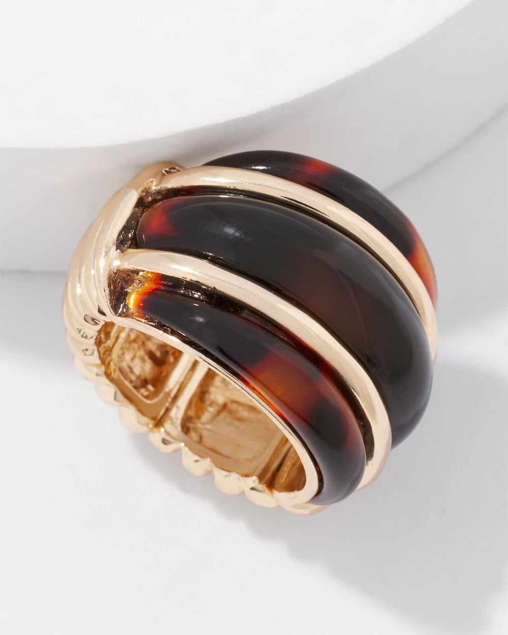 Gold and Tortoiseshell Ring click to view larger image.