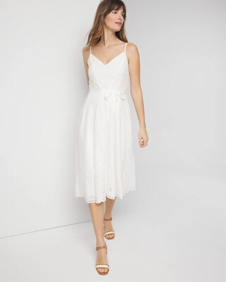 Sleeveless Eyelet Midi Dress