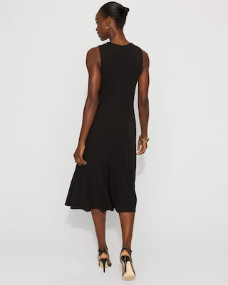 Twist-Neck Cutout Midi Dress click to view larger image.