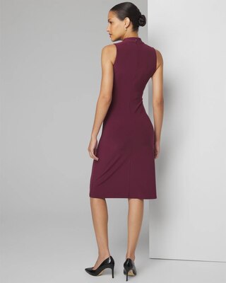 Sleeveless High Neck Midi Dress click to view larger image.