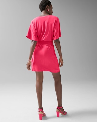 Kimono Sleeve Smocked Waist Dress