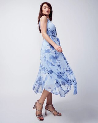 Surplice Midi Dress