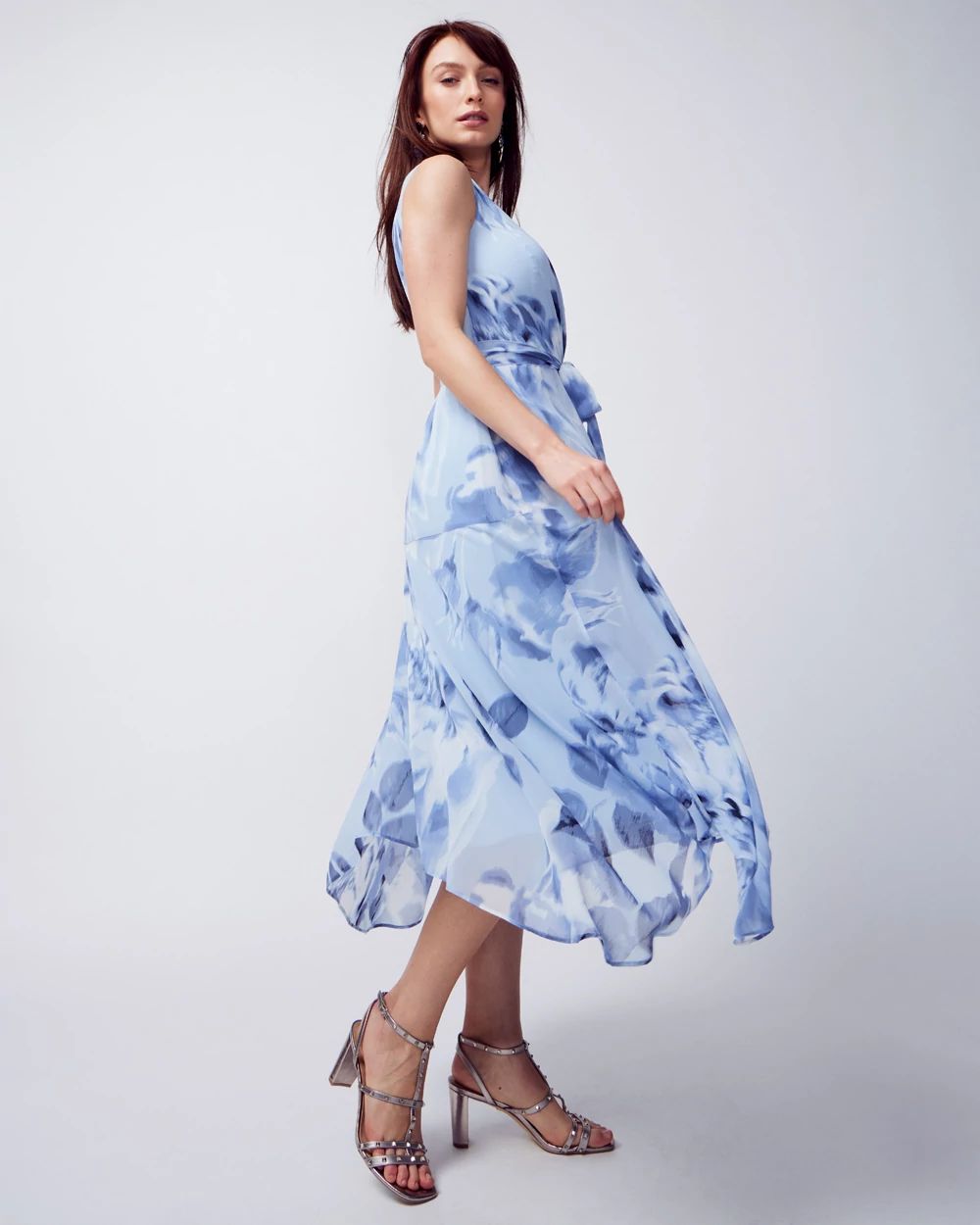 Surplice Midi Dress