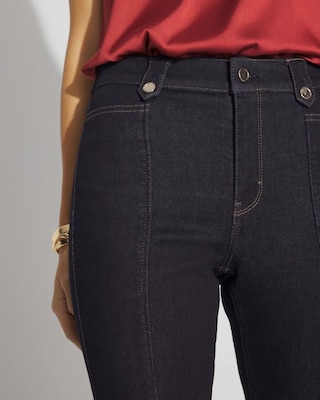 Petite High-Rise Tab-Waist Bootcut Jean click to view larger image.