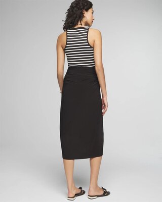 Petite Ruched Matte Jersey Surplice Skirt click to view larger image.