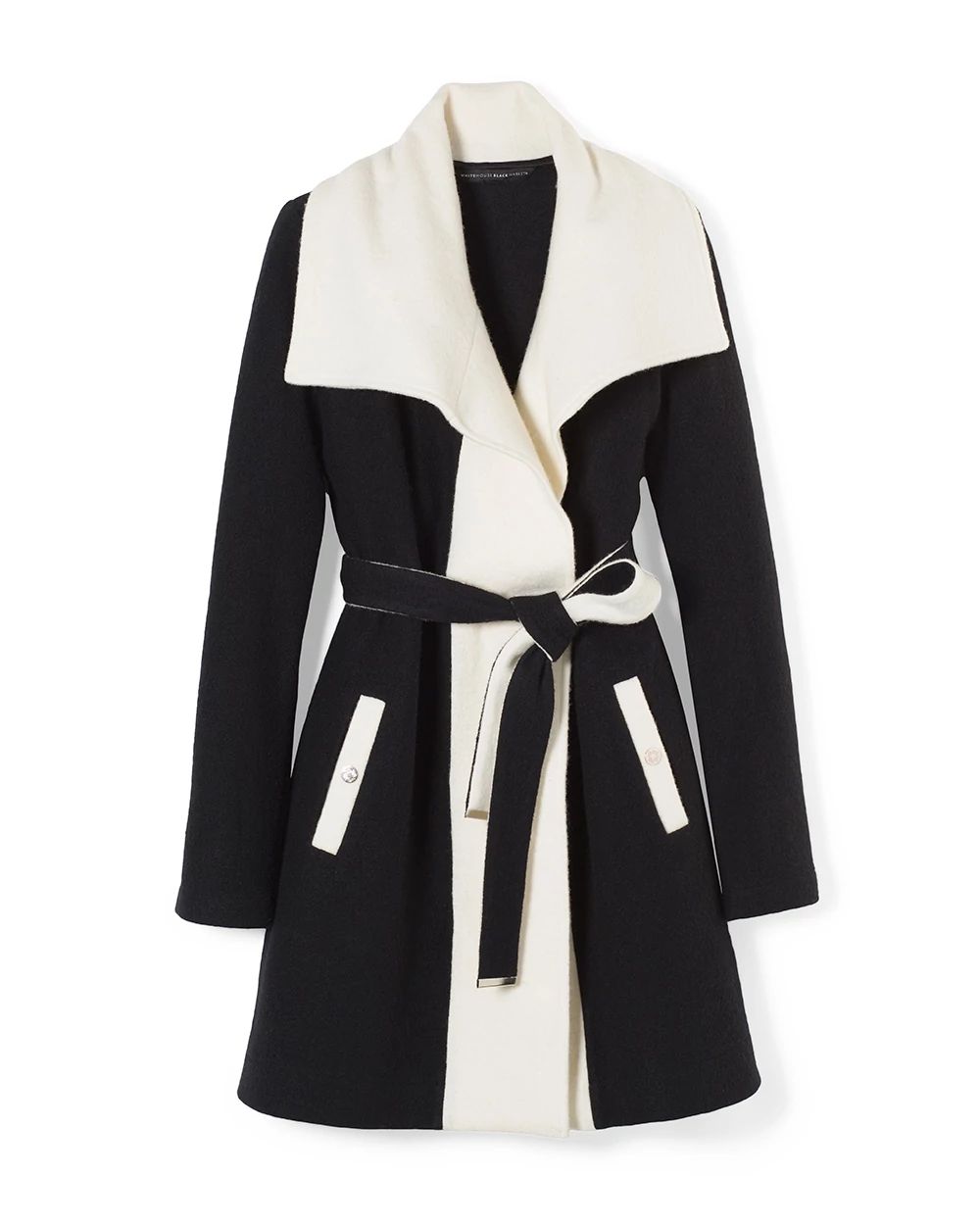 Bcbg wool wrap coat clearance