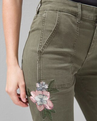 High-Rise Embroidered Straight Pret Pant