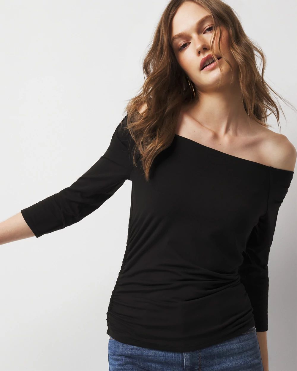 Off-The-Shoulder Ruched Top