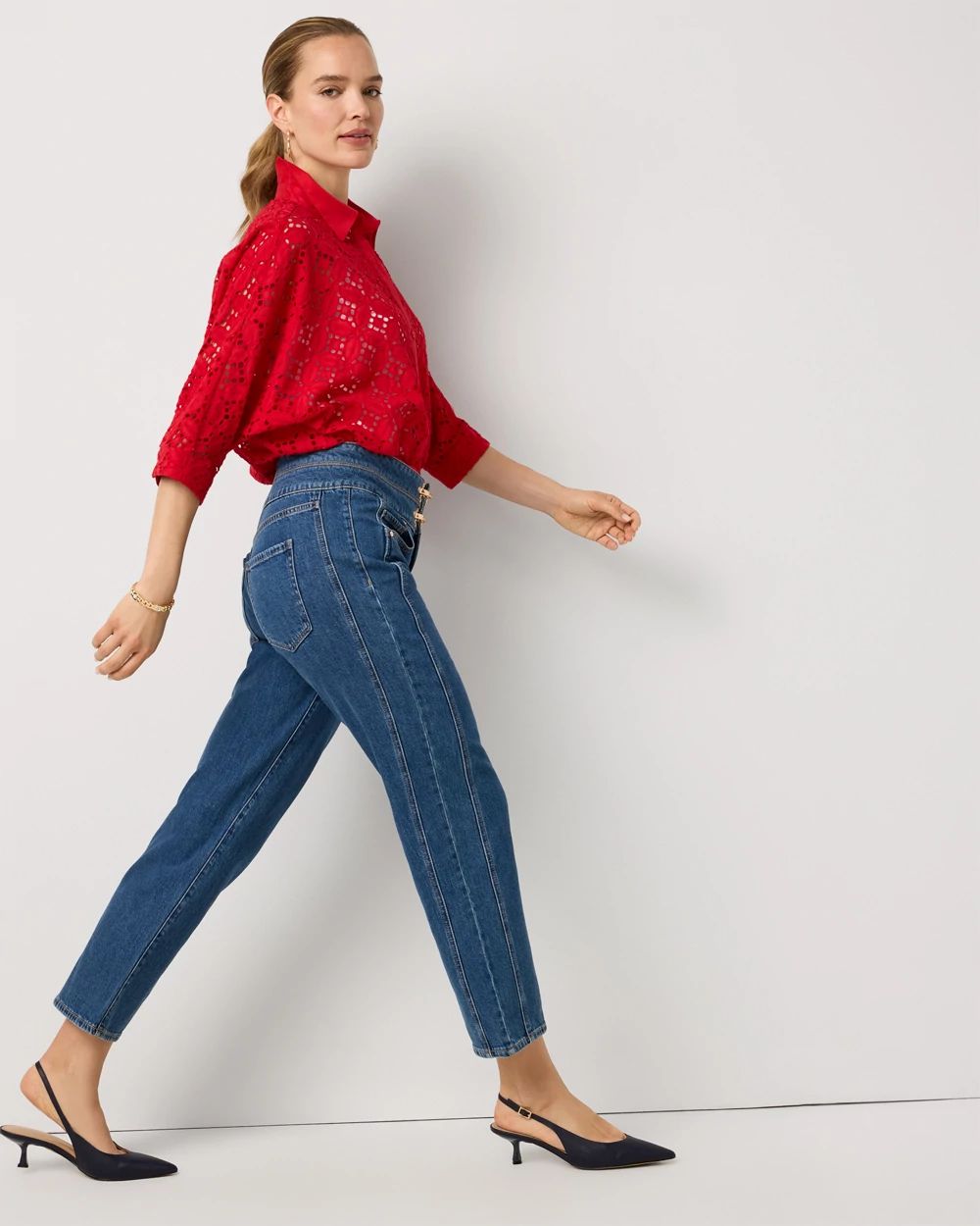 Extra High-Rise Straight Cropped Jean click to view larger image.