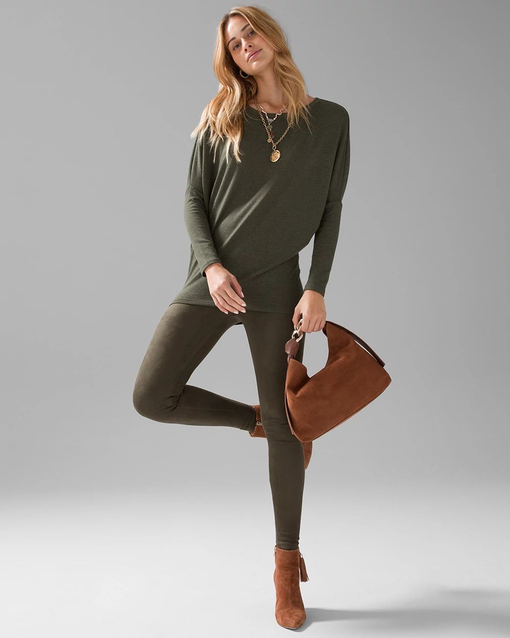 Vegan Suede WHBM® Runway Legging