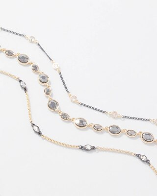 Gold + Hematite Crystal Convertible Necklace