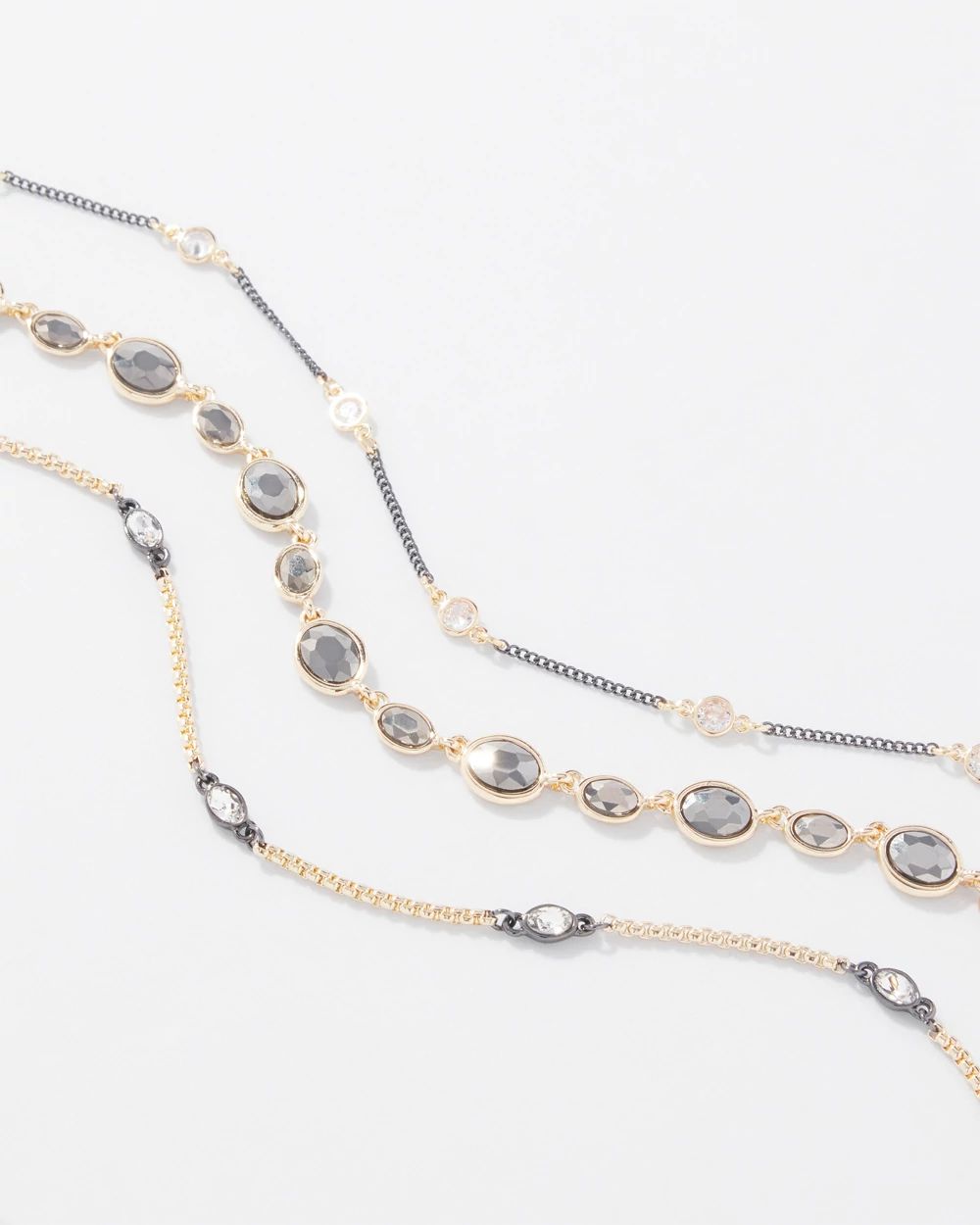 Gold + Hematite Crystal Convertible Necklace