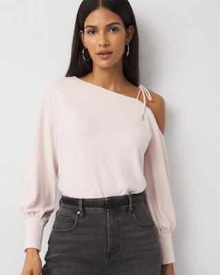 Tie-Detail Bell Sleeve Top