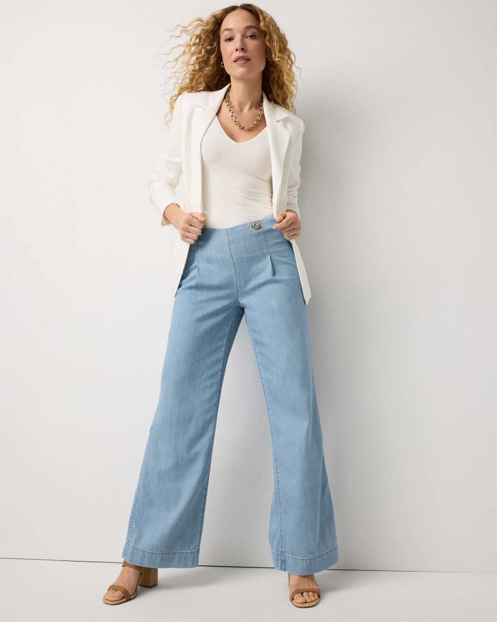 Wide Leg Featherweight Trouser Jean click to view larger image.